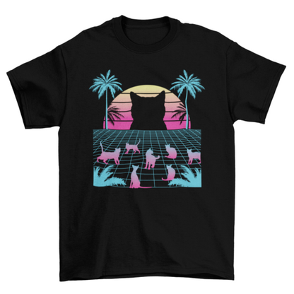 Cats vaporwave t-shirt