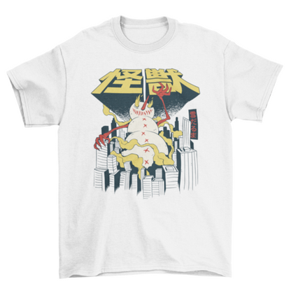 Snowman monster japanese t-shirt