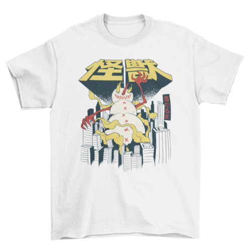 Snowman monster japanese t-shirt